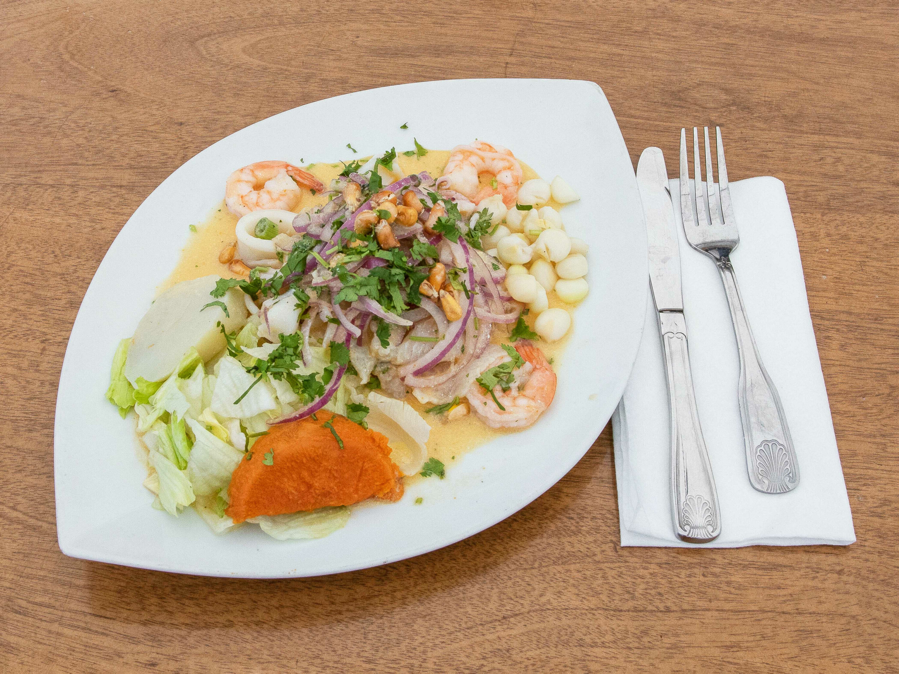 Order Mixed Combination Ceviche food online from Peruvian Ceviche & Salad store, Fountain Valley on bringmethat.com
