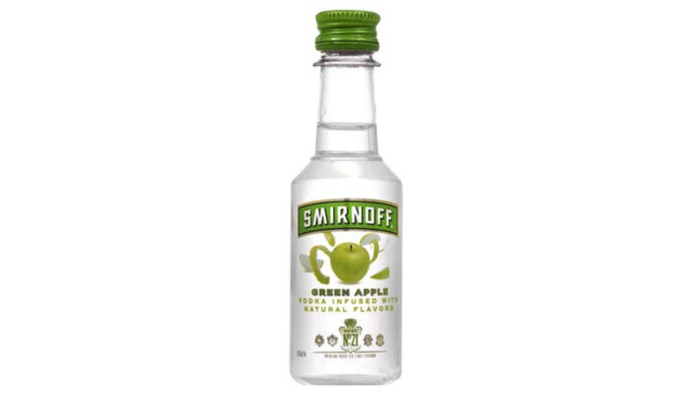 Order Smirnoff Twist of Green Apple Vodka 50mL food online from Robert Market store, Los Angeles on bringmethat.com