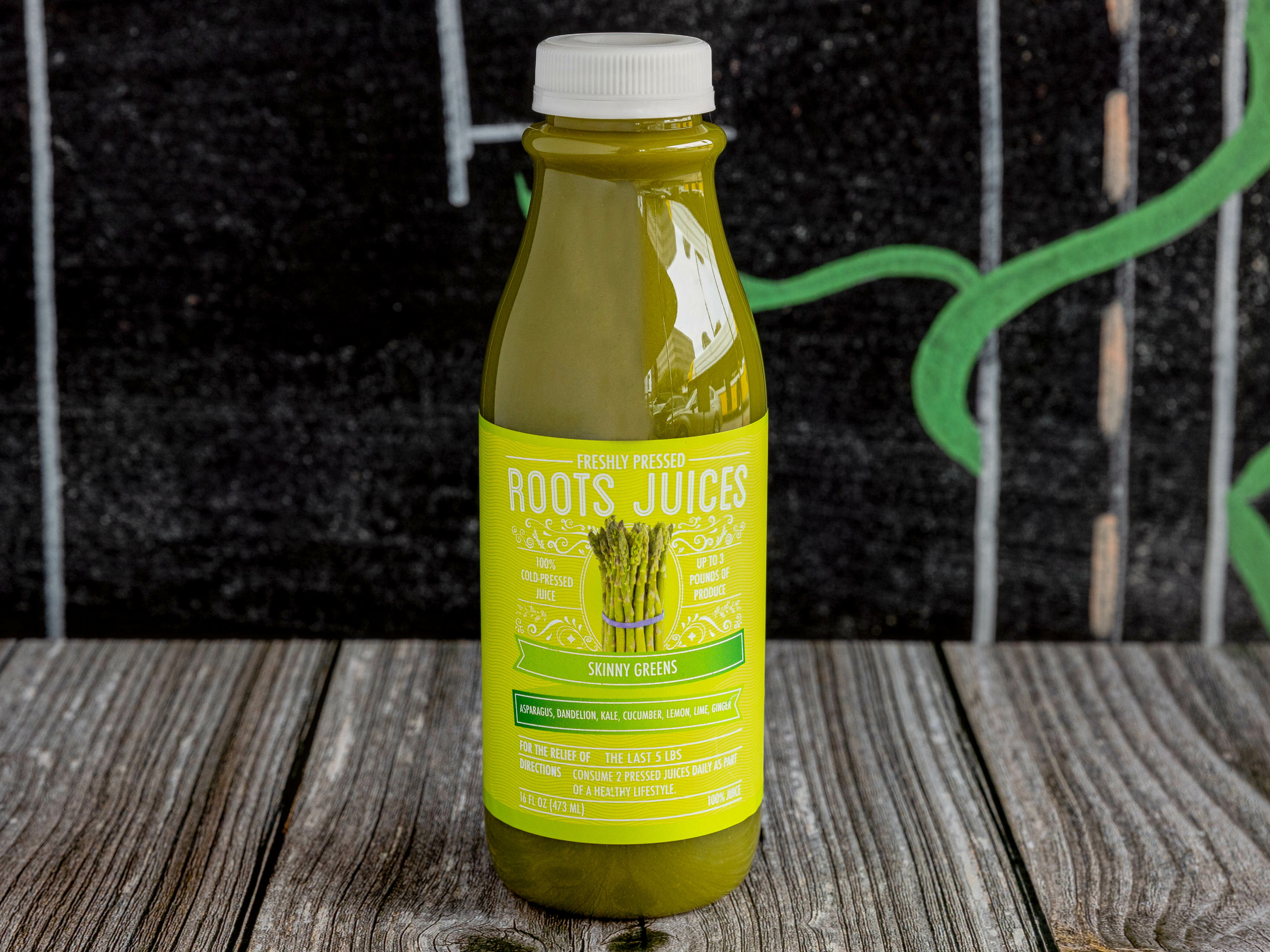 Order Skinny Greens Juice food online from Roots Juices store, Dallas on bringmethat.com