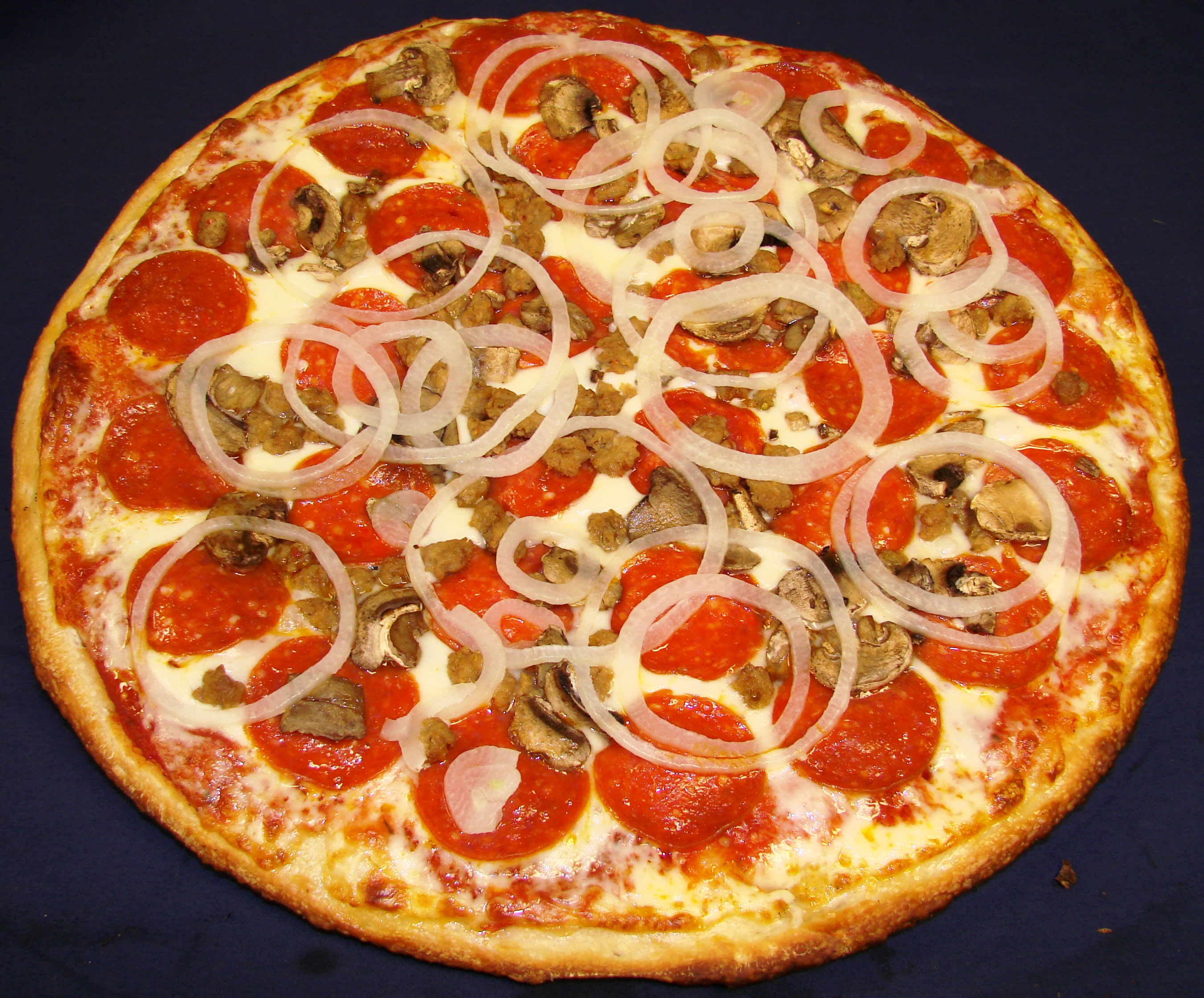 Order Supreme Pizza food online from Calz Pizza Subs & Chicken Wings store, Virginia Beach on bringmethat.com