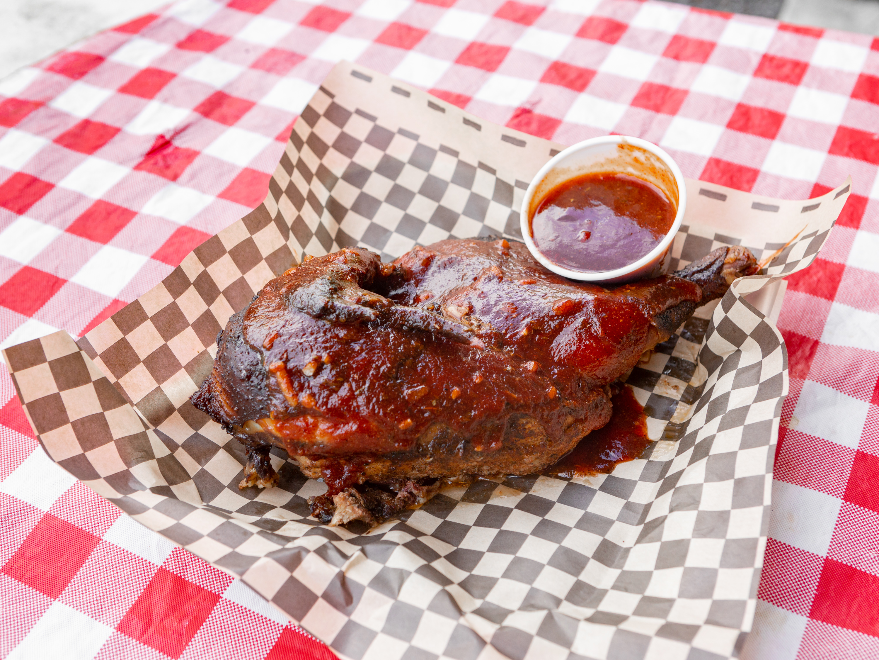 Order 1/2 Smoked Chicken food online from The Smokehouse Bbq & Catering store, Anchorage on bringmethat.com