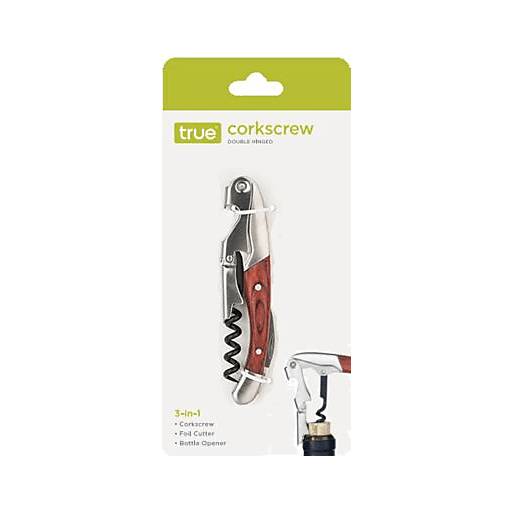 Order True Double Hinged Waiter's Corkscrew Wood (EACH) 133638 food online from BevMo! store, Greenbrae on bringmethat.com