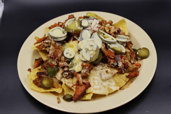 Order Nachos food online from Tacos La Villa store, Kennesaw on bringmethat.com