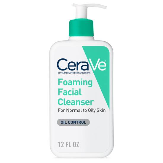 Order CeraVe Foaming Facial Cleanser, 12 OZ food online from CVS store, SPRING VALLEY on bringmethat.com