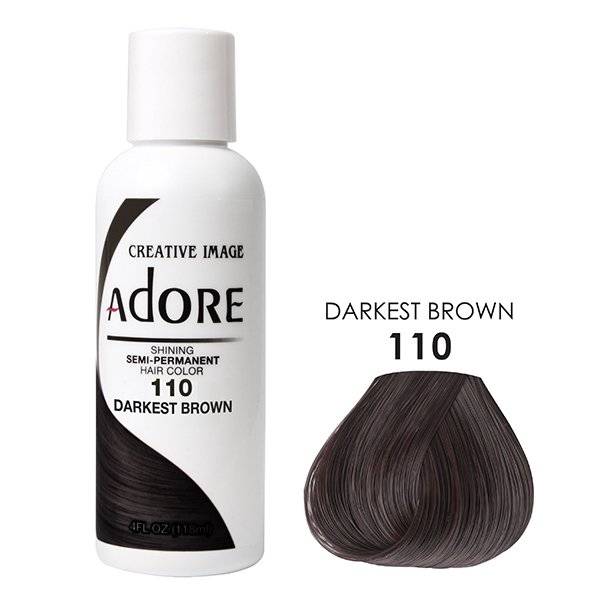 Order ADORE Semi-Permanent Color: 110 DARKEST BROWN food online from iDa Beauty Supply Store store, Middletown on bringmethat.com