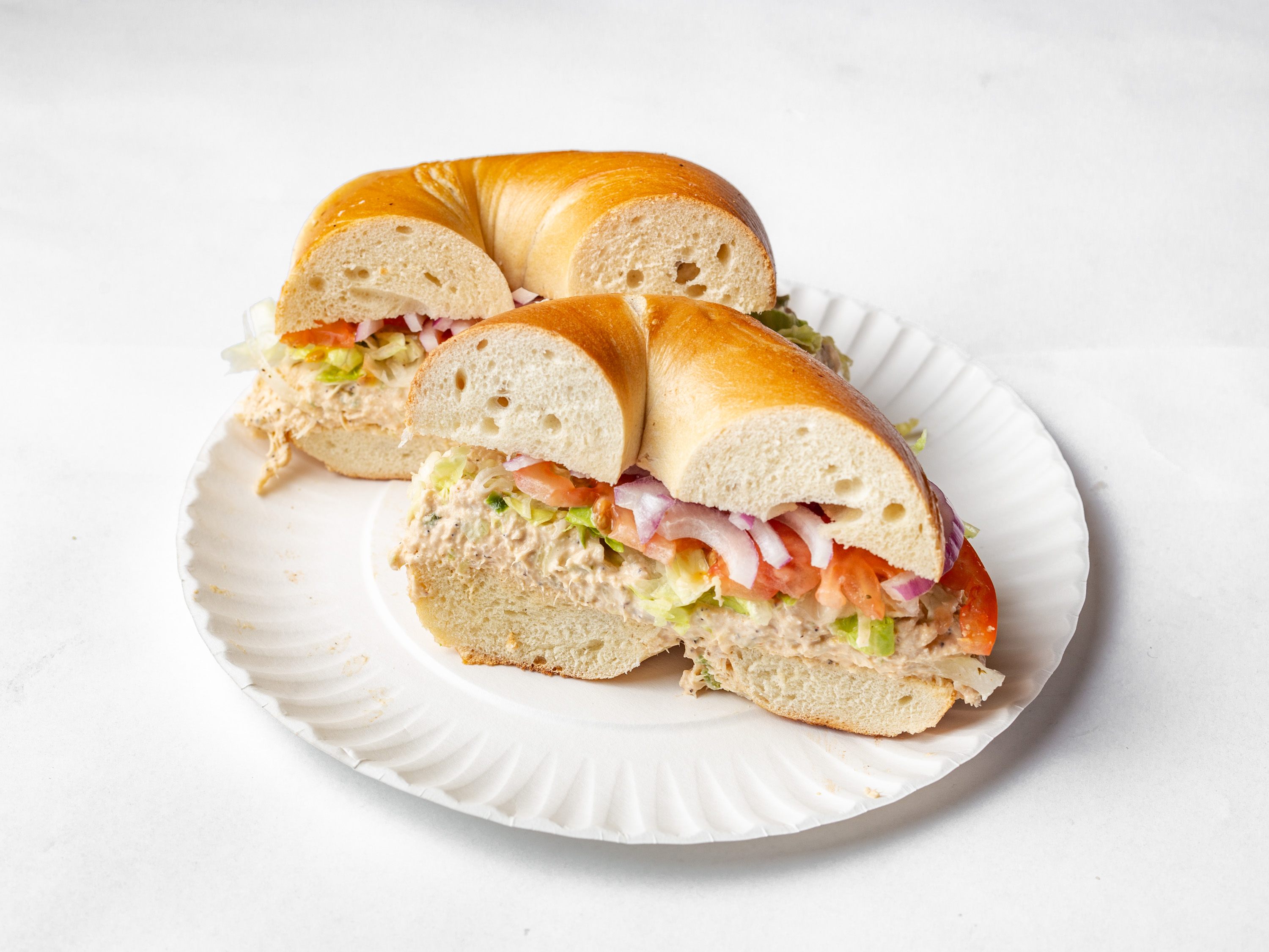 Order Spicy Chicken Salad Sandwich food online from Bagels On the Hudson store, Hoboken on bringmethat.com