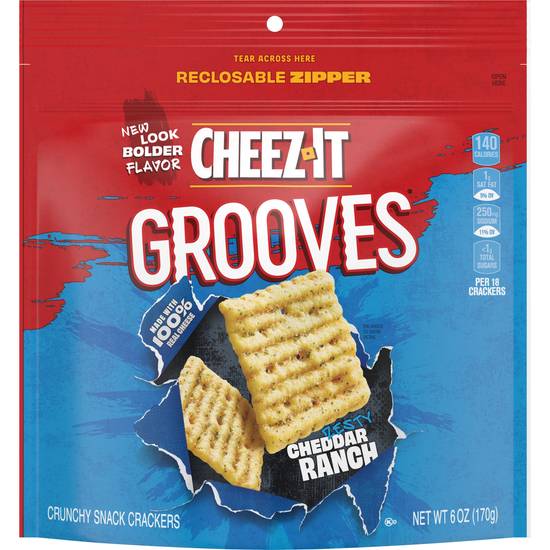 Order Cheez-It Grooves Zesty Cheddar Ranch Cheese Crackers, 6 OZ food online from Cvs store, FALLON on bringmethat.com