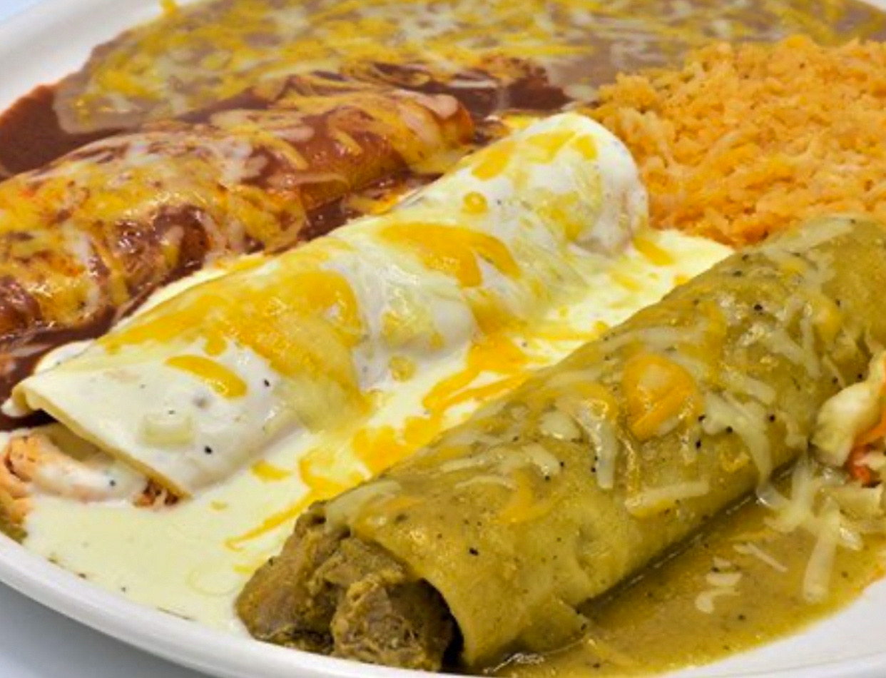 Order Enchiladas Trio food online from Casa Hacienda Grill store, Gahanna on bringmethat.com