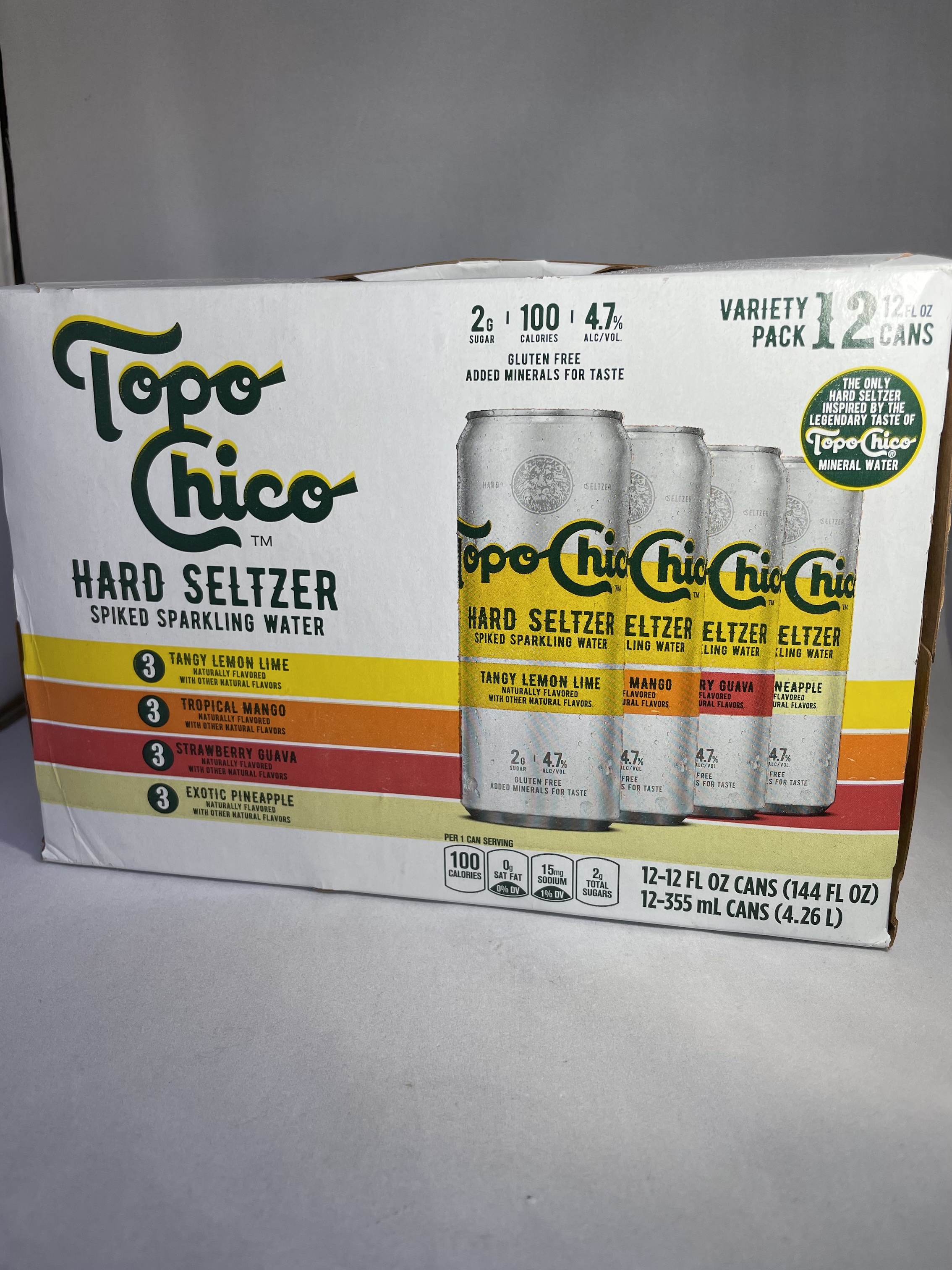 Order Topo Chico Hard Seltzer Variety 12 pack. food online from Tap & Bottle Westbound store, Tucson on bringmethat.com