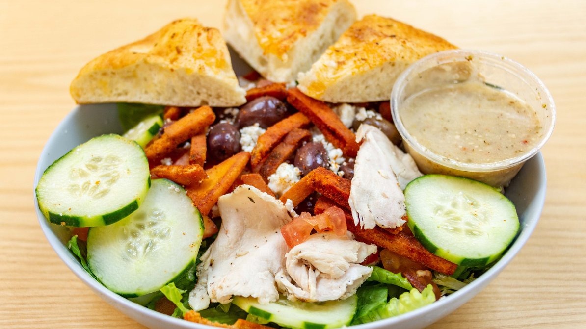 Order Mediterranean Chicken Salad food online from Stone Oven store, Canoga Park on bringmethat.com