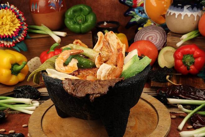 Order House Molcajete food online from La Choza Mexican & Seafood Restaurant store, City of Industry on bringmethat.com