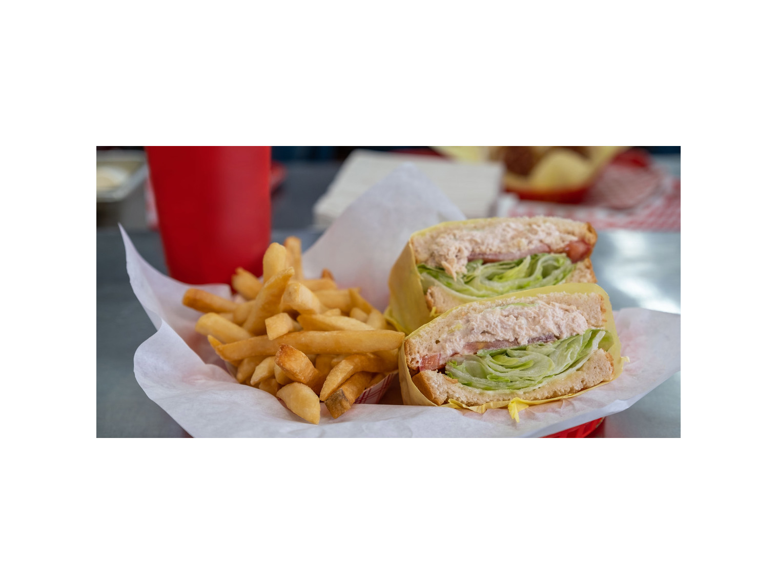 Order Albacore Tuna Salad Sandwich food online from Norm Famous Burgers store, Whittier on bringmethat.com