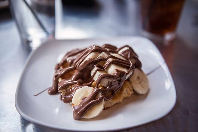 Order Banana Nutella Waffle food online from Taste of Belgium store, Sycamore on bringmethat.com