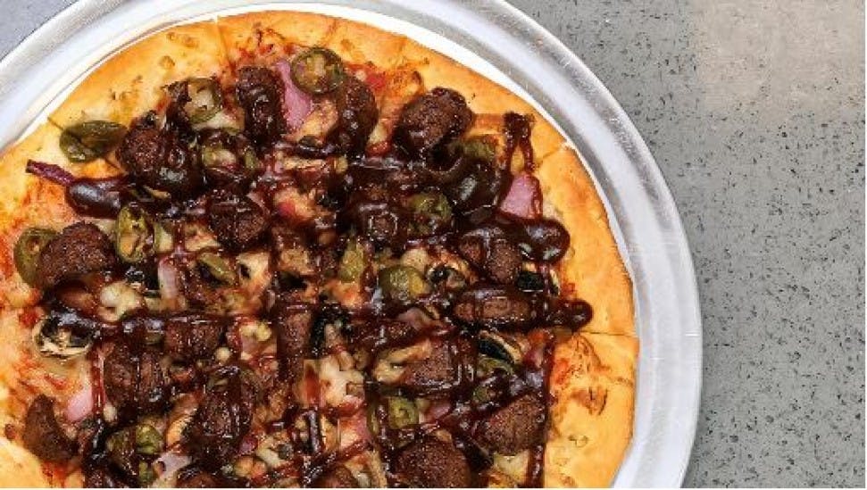 Order Cowboy Pizza(Plant Based) - Personal 7" food online from Pizzeria Halt store, Modesto on bringmethat.com