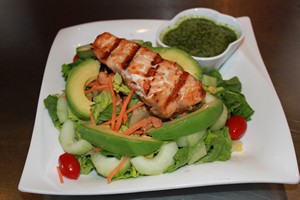 Order 13. Grilled Salmon Cilantro Salad food online from Jade China store, Murrieta on bringmethat.com