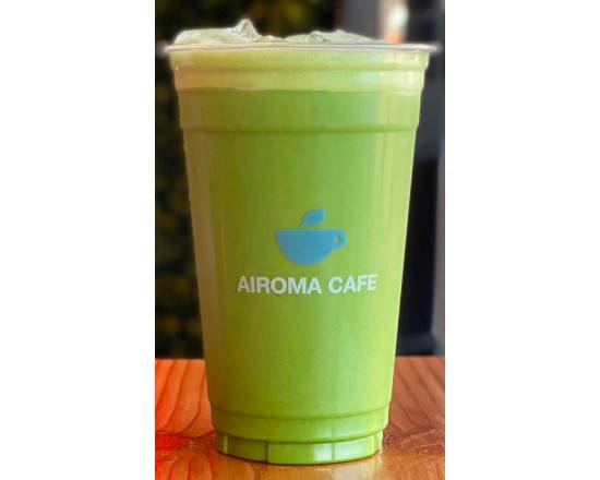 Order Matcha Oat Latte food online from Airoma Cafe store, Garden Grove on bringmethat.com