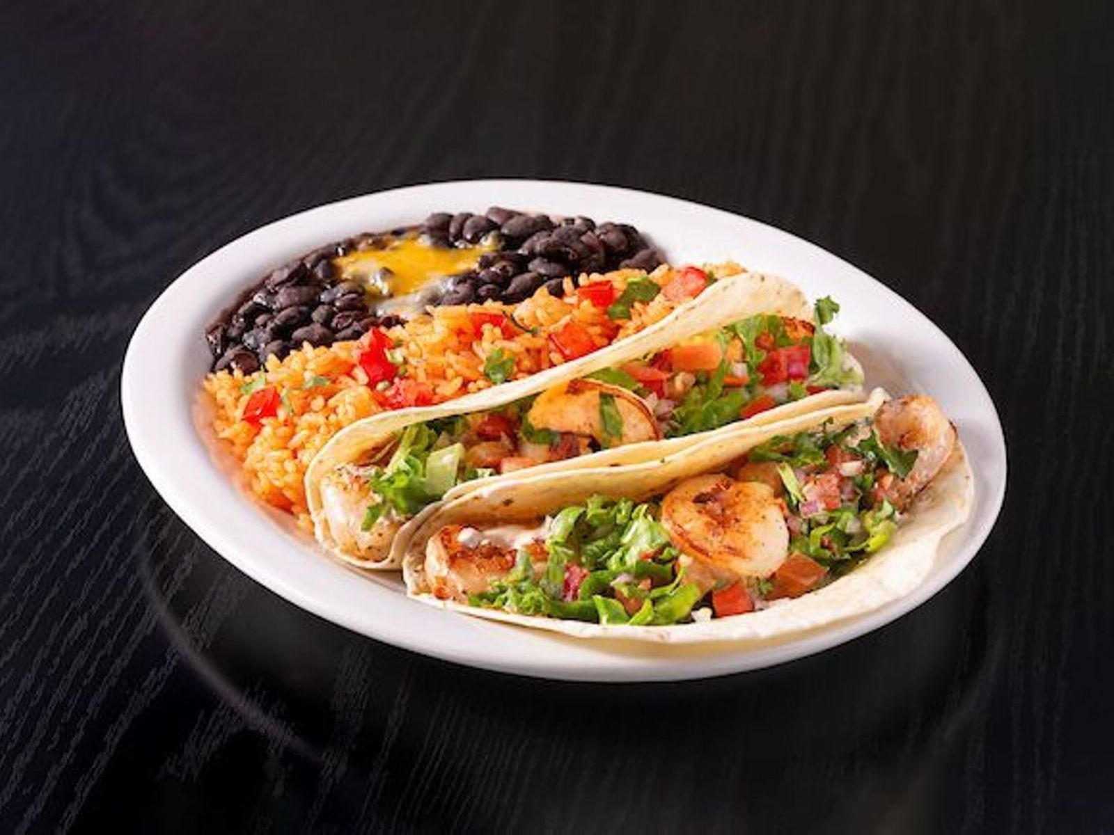 Order Shrimp Taco Platter food online from El Fresco Mexican Grill store, Centreville on bringmethat.com