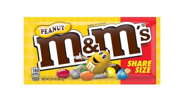Order M&M'S Peanut Milk Chocolate Candy Share Size food online from Red Roof Market store, Lafollette on bringmethat.com