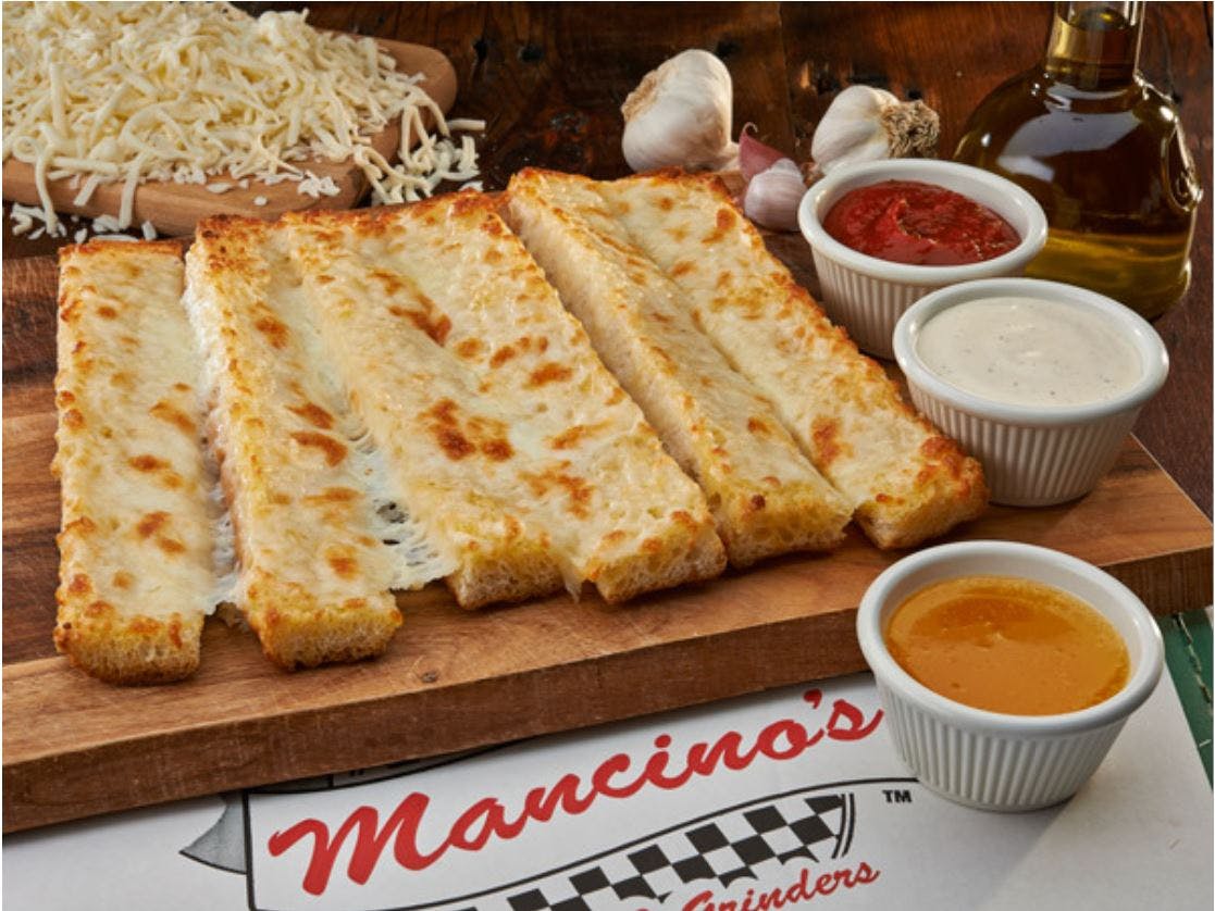 Order Garlic Cheese Bread - 1 Piece food online from Mancino Grinders & Pizza store, New Haven on bringmethat.com