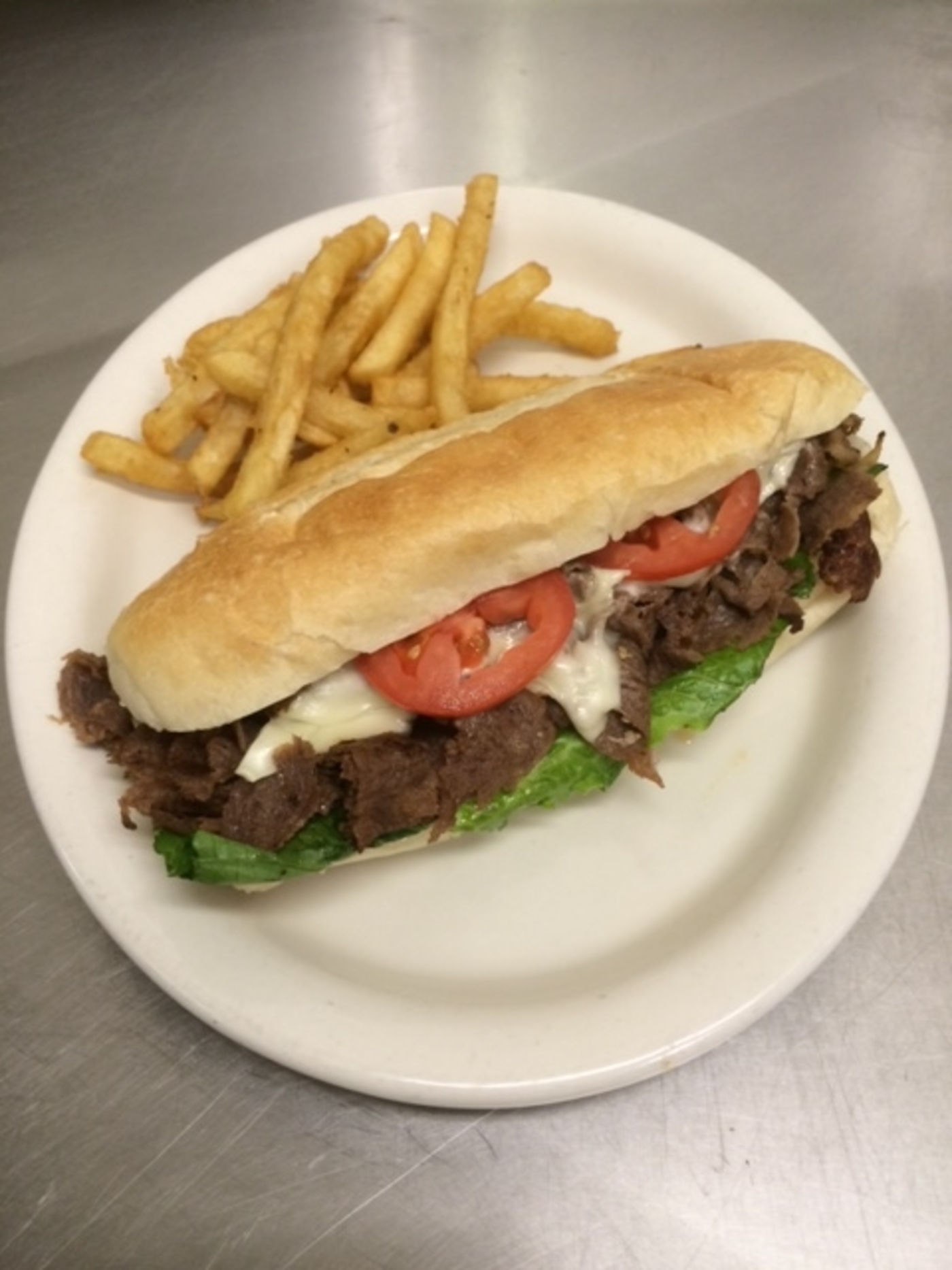Order Large Philly Cheesesteak Sub food online from Adam's Pizza & Grill store, Jamestown on bringmethat.com