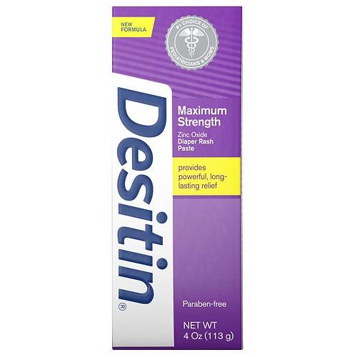 Order Desitin Maximum Strength Baby Diaper Rash Cream With Zinc Oxide - 4.0 oz food online from Walgreens store, Willimantic on bringmethat.com