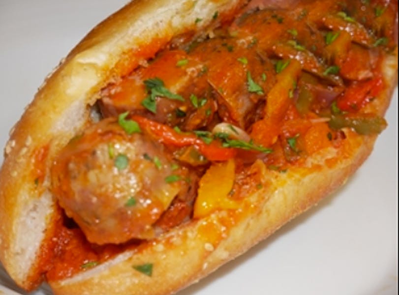 Order Sausage, Pepper & Onion Hero - Hero food online from Brother Bruno Pizza store, Washingtonville on bringmethat.com