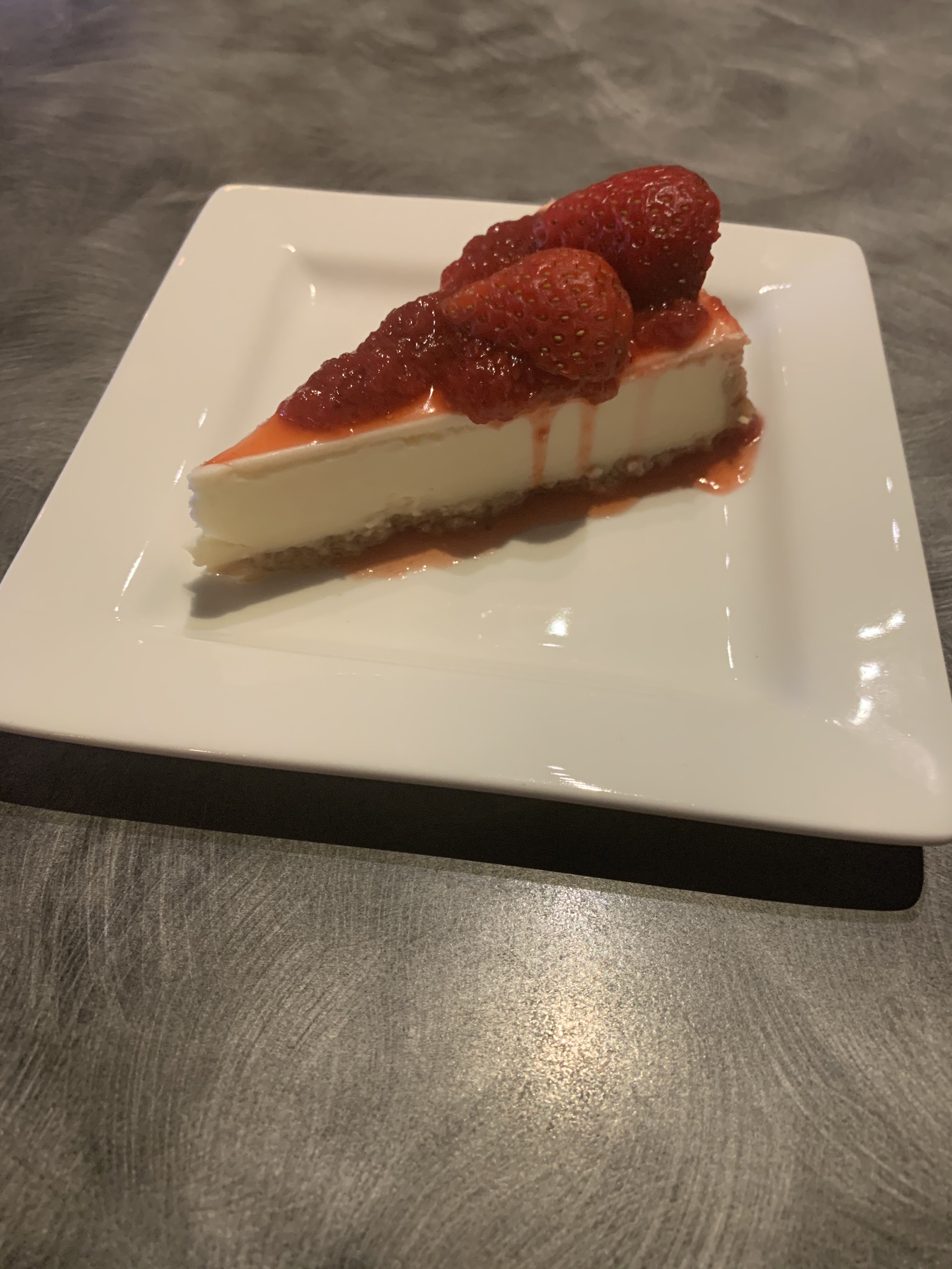 Order NY Cheesecake with Strawberry Puree food online from Billy Mchale store, Federal Way on bringmethat.com