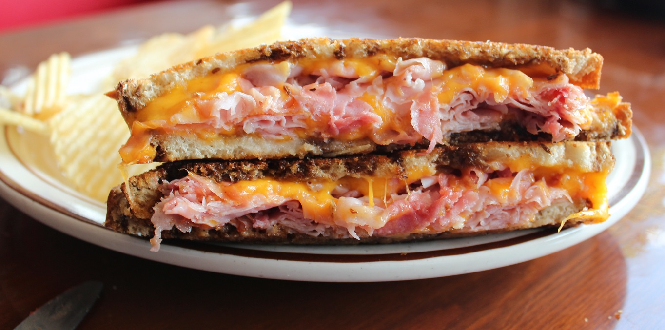 Order Grilled Ham and Cheese Sandwich food online from Quatro Deep Pan Pizza store, Carbondale on bringmethat.com