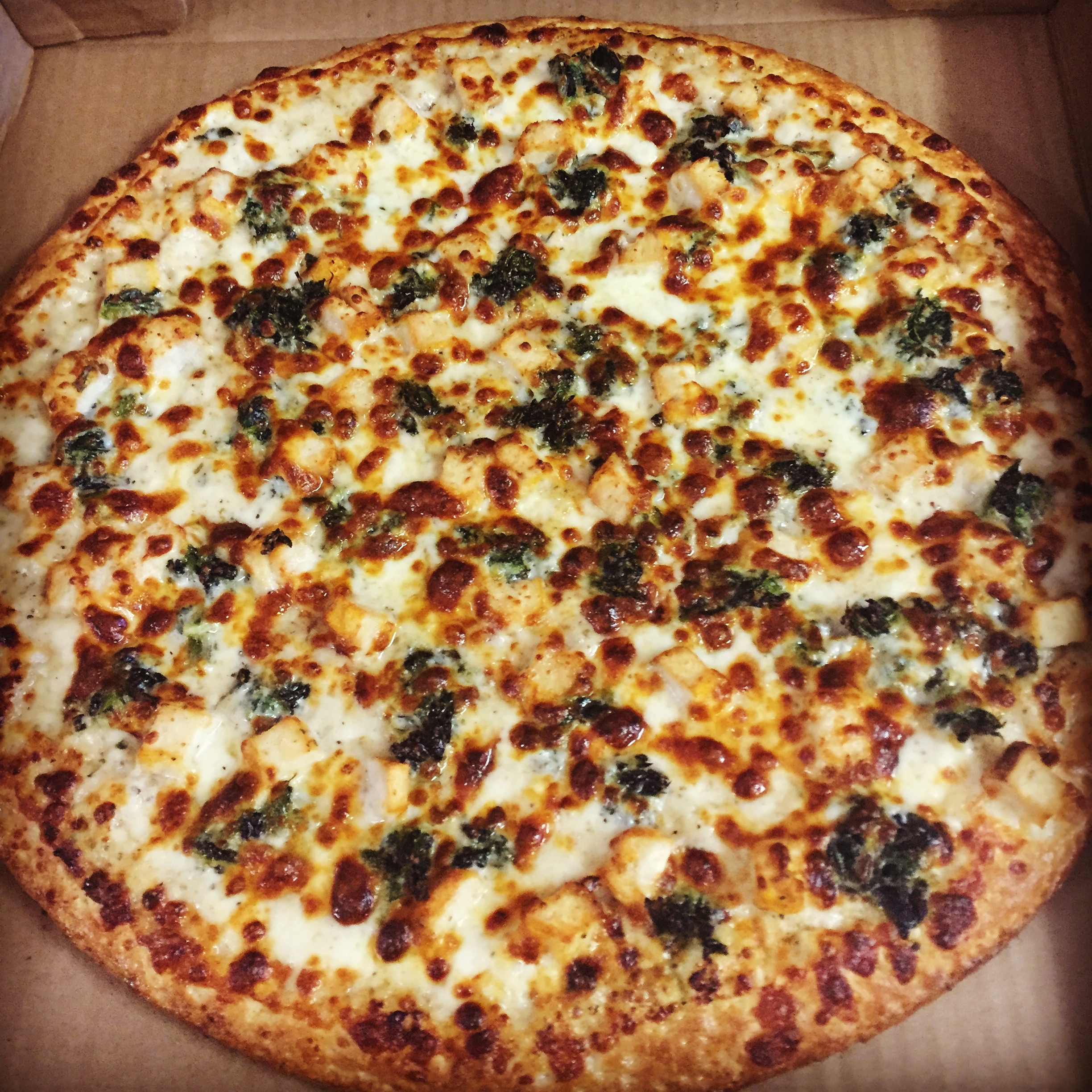 Order Florentine Chicken Gourmet Pizza food online from Ronzio Pizza & Subs store, Warwick on bringmethat.com