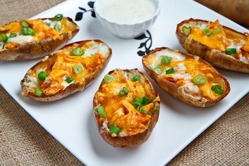Order Potato Skins with Bacon and Cheese food online from Harleysville Pizzeria store, Harleysville on bringmethat.com
