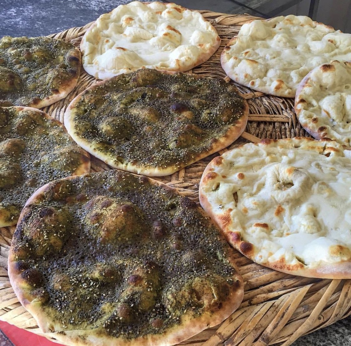 Order Zaatar Manakish Pie food online from Bayroot store, Shrewsbury on bringmethat.com