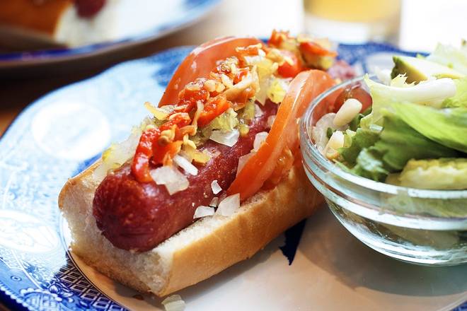 Order Chicago Dog food online from Founding Farmers store, Hunter Mill on bringmethat.com