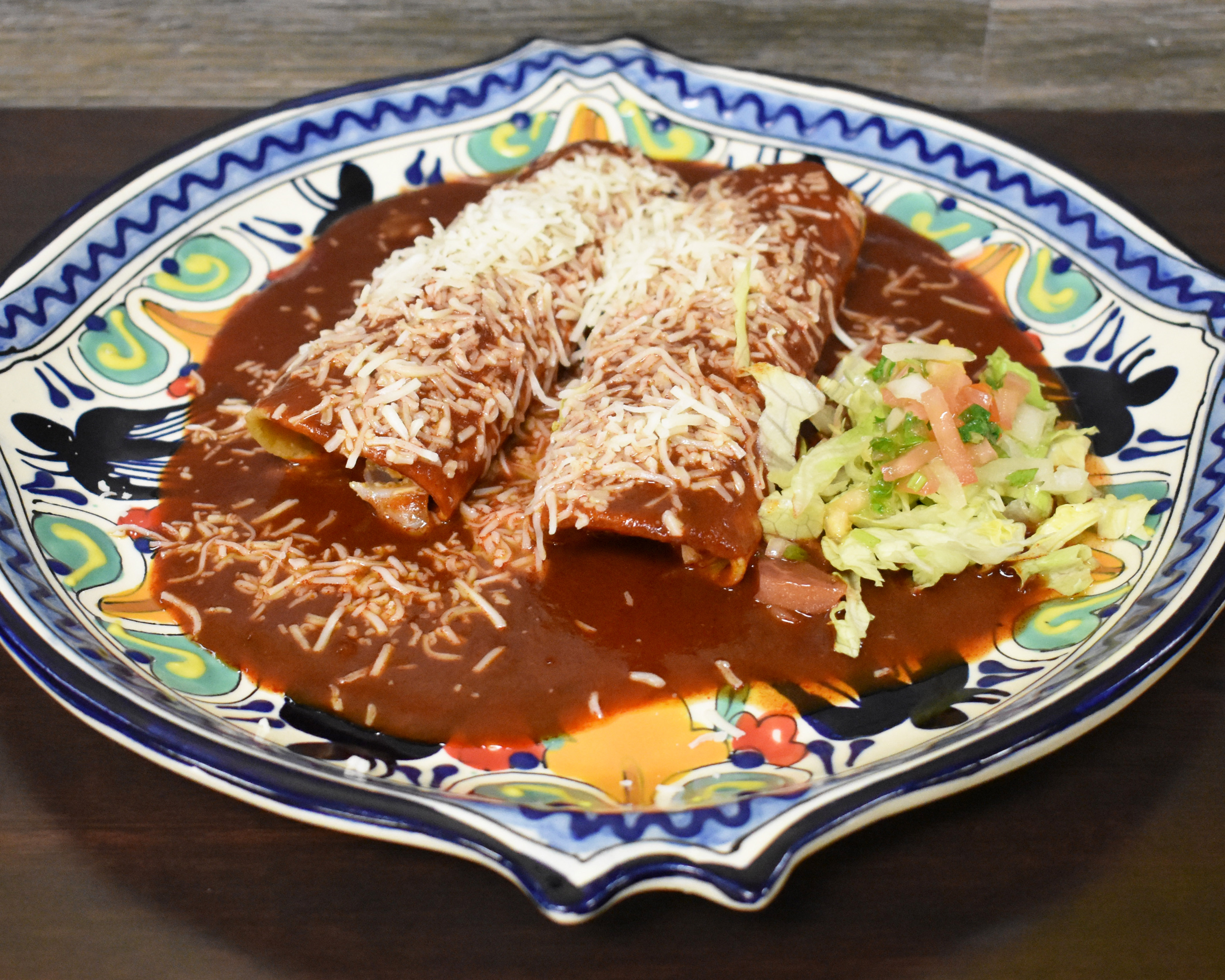 Order 3. 2 Enchiladas Combo food online from Rancho Viejo store, San Diego on bringmethat.com