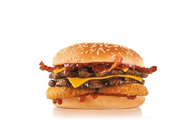 Order Double Western Bacon Cheeseburger®  food online from Hardee store, La Follette on bringmethat.com
