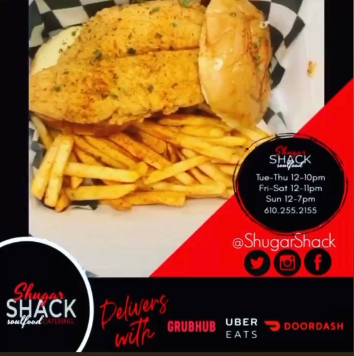 Order Big Fish w/ Fries food online from Shugar Shack Soulfood store, Glenolden on bringmethat.com