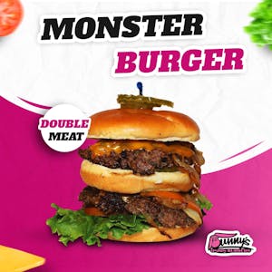 Order Monster Burger food online from Bunny Onion Burgers store, Oklahoma City on bringmethat.com