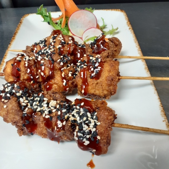 Order Fried BBQ Chicken Skewers food online from Dalton's Bar & Grill store, New York on bringmethat.com