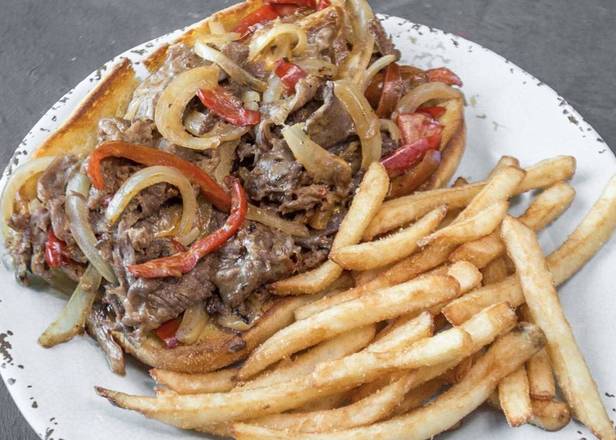 Order Philly Cheesesteak Sandwich food online from Friends American Grill store, Cummings on bringmethat.com