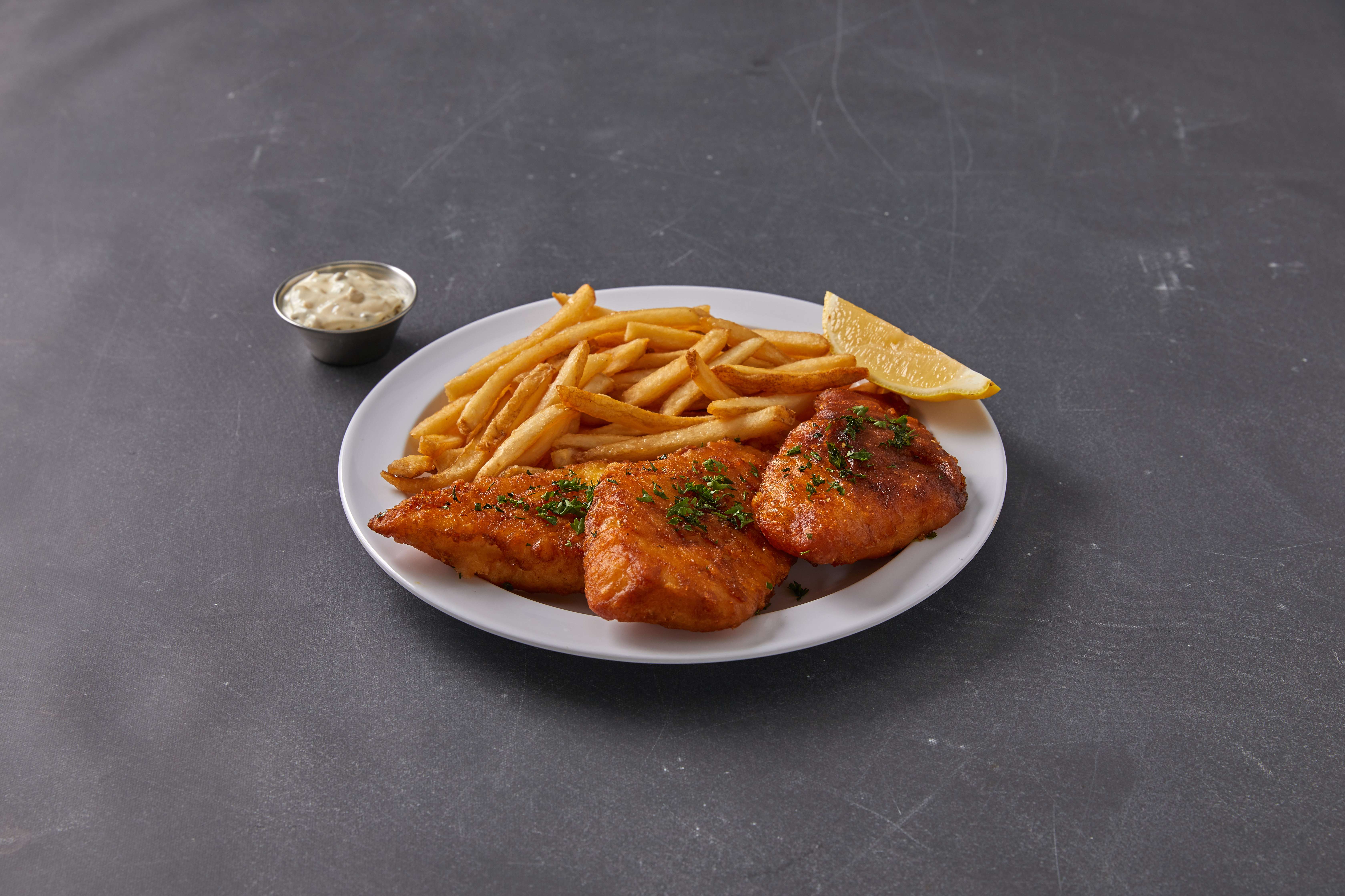 Order Beer Battered Fish and Chips food online from Siena Bistro store, Las Vegas on bringmethat.com