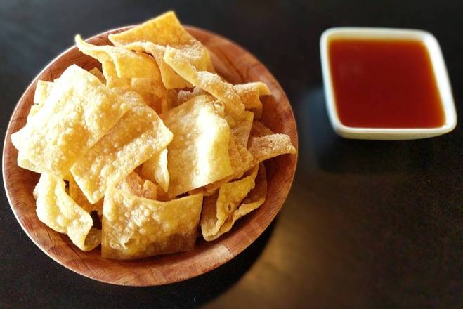 Order Crispy Wonton Chips with Sweet & Sour Sauce. food online from Shoots Chinese Restaurant store, Provo on bringmethat.com