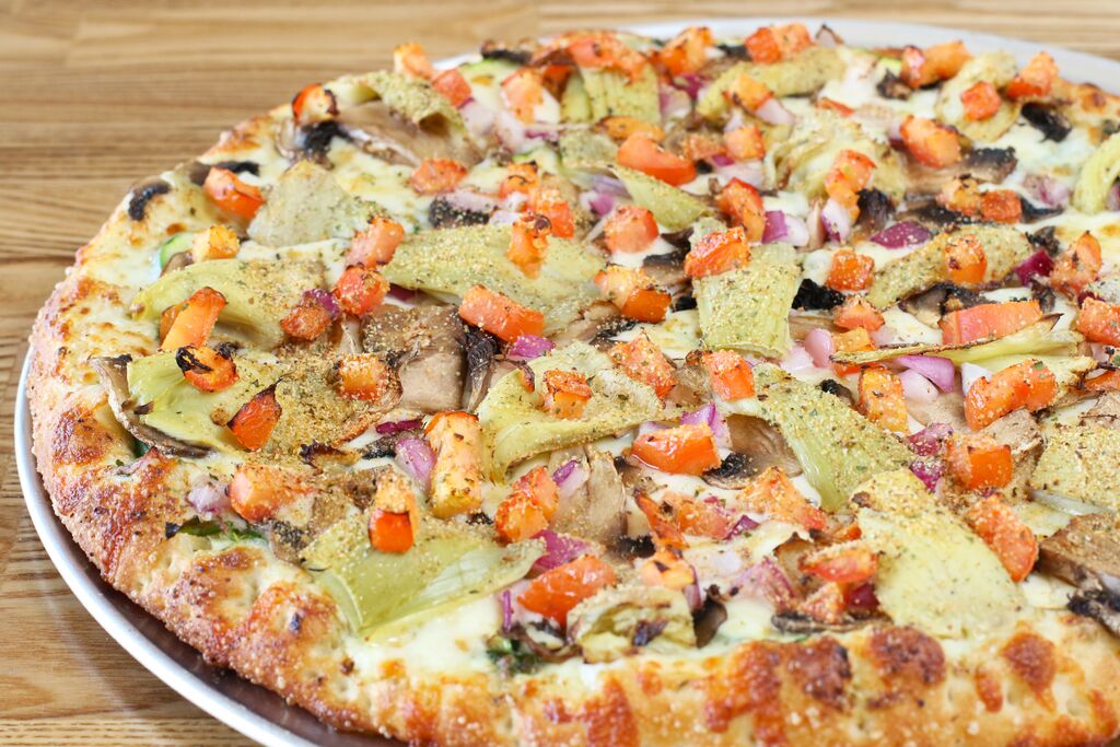 Order Okie Dokie Artichokie Pizza food online from Namaste Pizza store, Emeryville on bringmethat.com