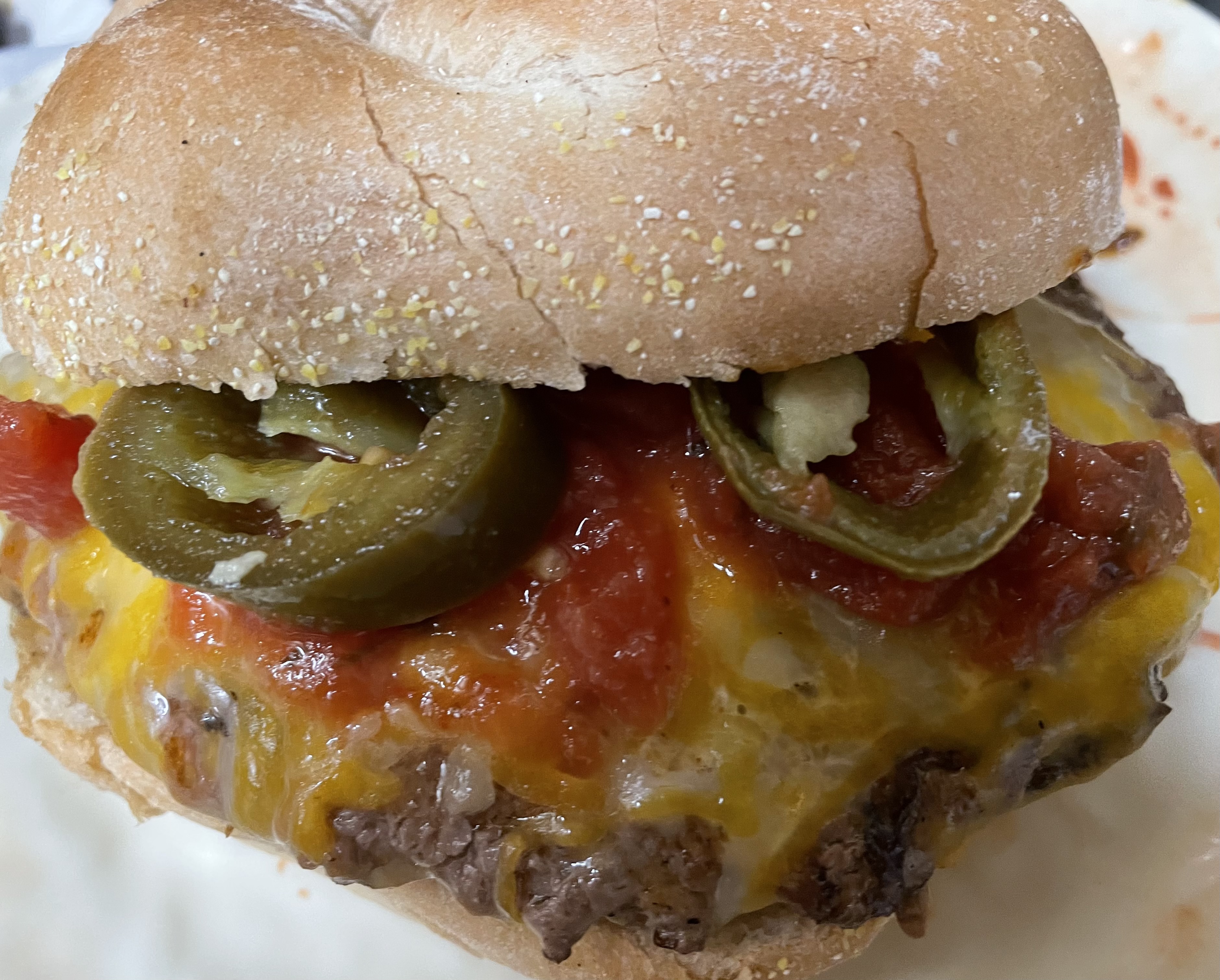 Order Nacho Burger food online from Sofia Pizza House store, Quincy on bringmethat.com