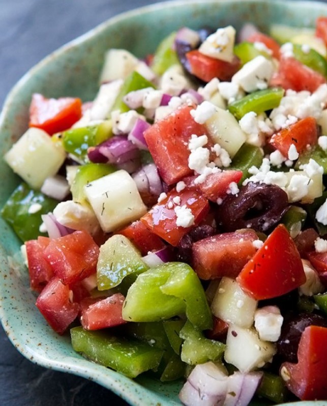 Order Famous Greek Salad  food online from Akamas Family Dining store, New Baltimore on bringmethat.com
