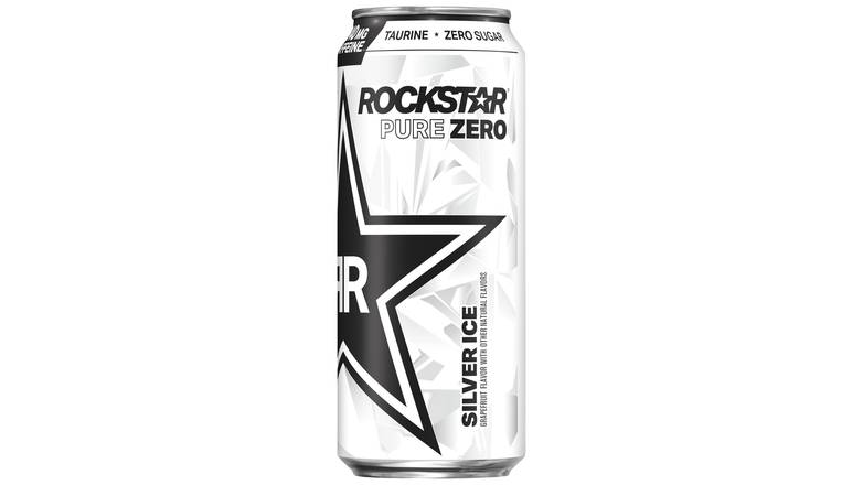 Order Rockstar Pure Zero Silver Ice Energy Drink food online from Anderson Convenience Markets #140 store, Omaha on bringmethat.com
