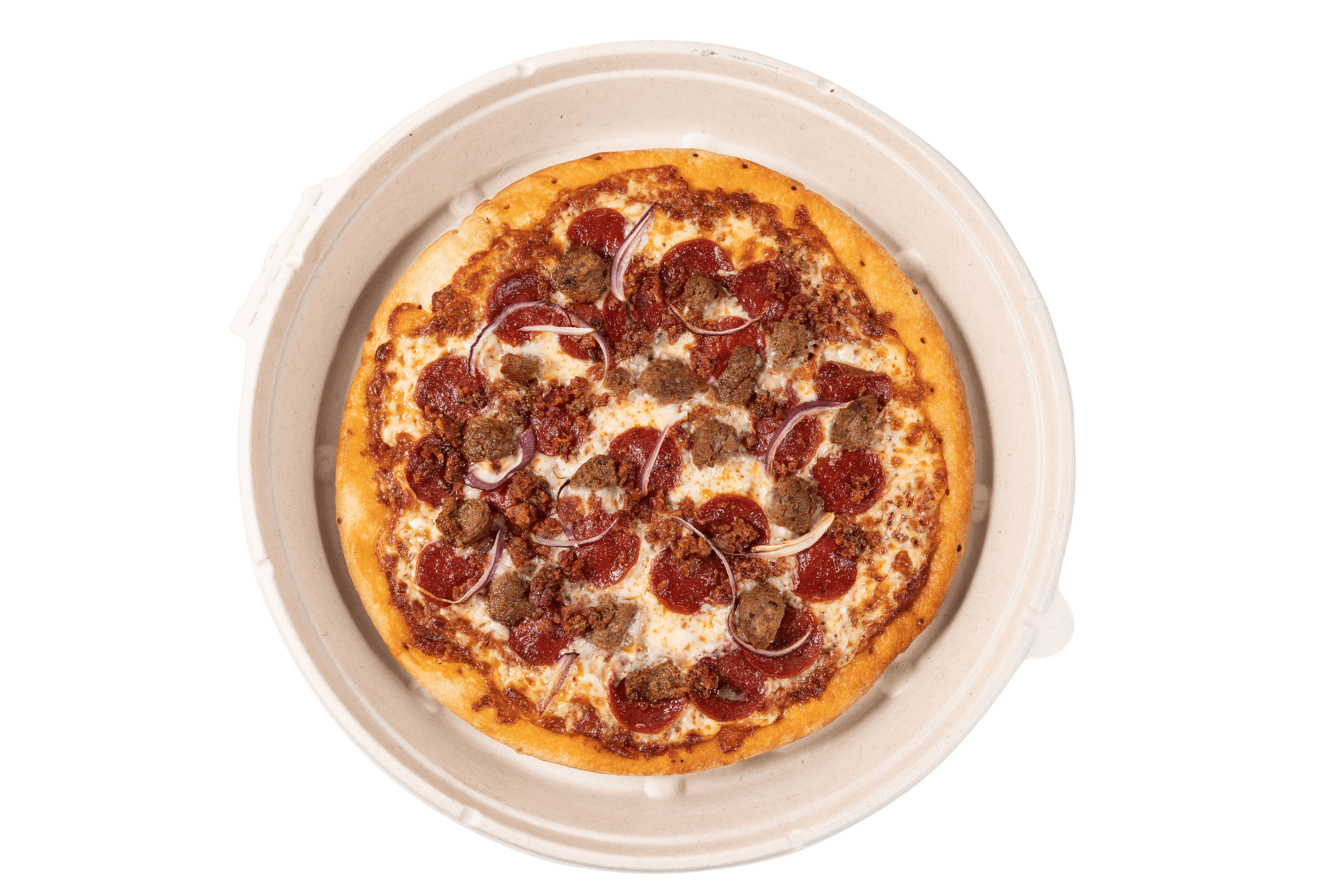 Order Meaty Mike Pizza - 12" (8 Slices) food online from Pitsa store, Glen Allen on bringmethat.com