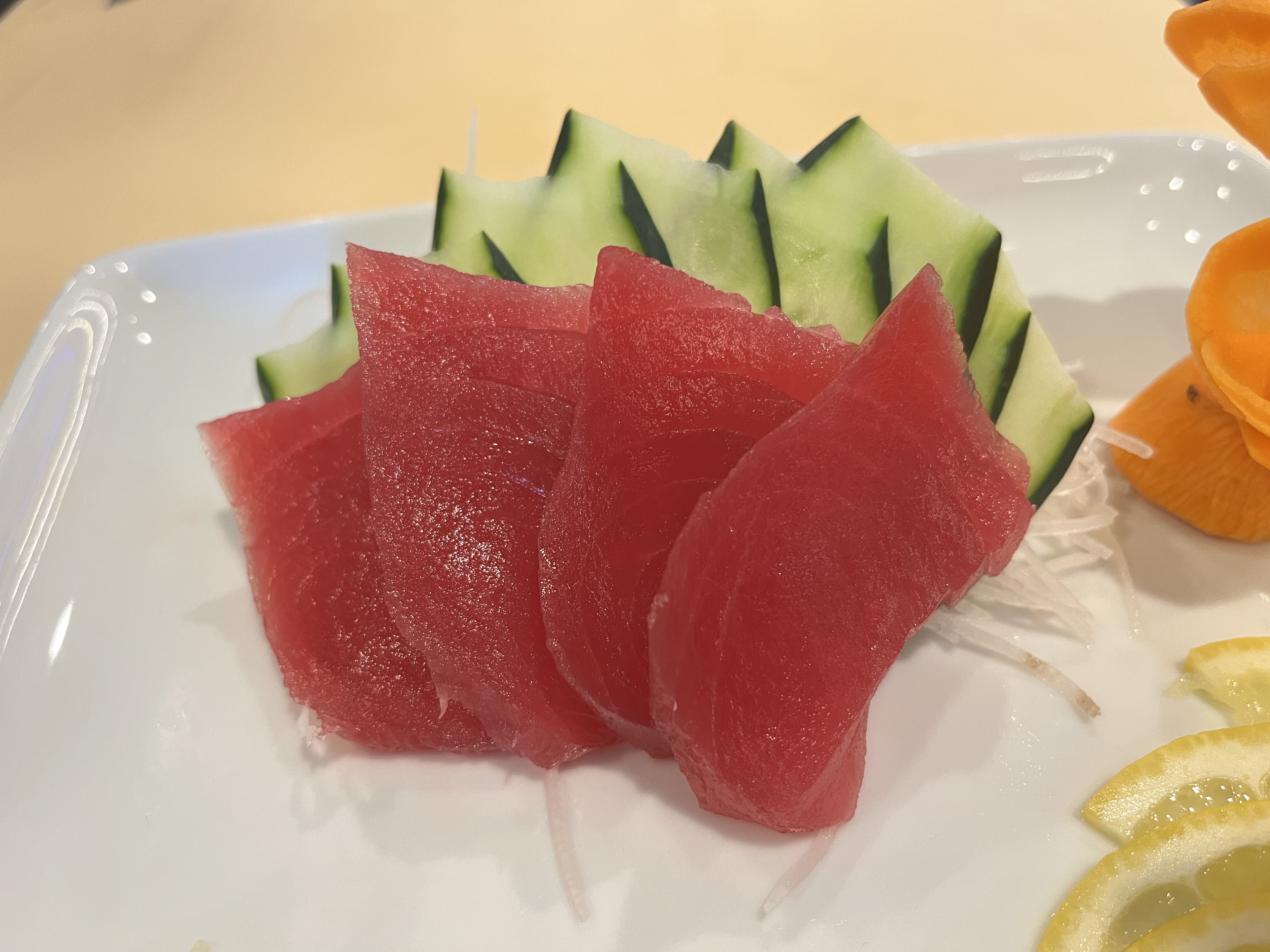 Order J250. Tuna Sushi food online from Ings Palace store, Burbank on bringmethat.com