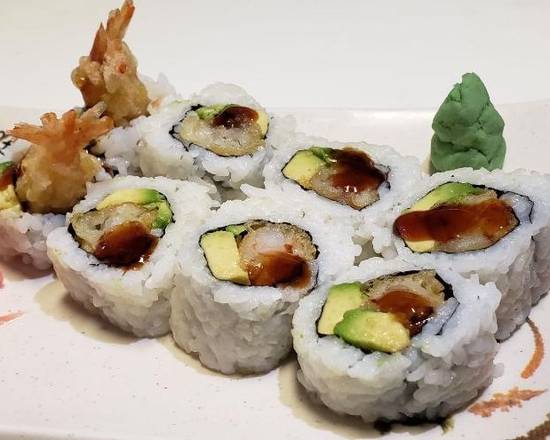 Order Crunchy Shrimp Avocado Roll (8 pcs) food online from Inari Sushi store, Rockville on bringmethat.com