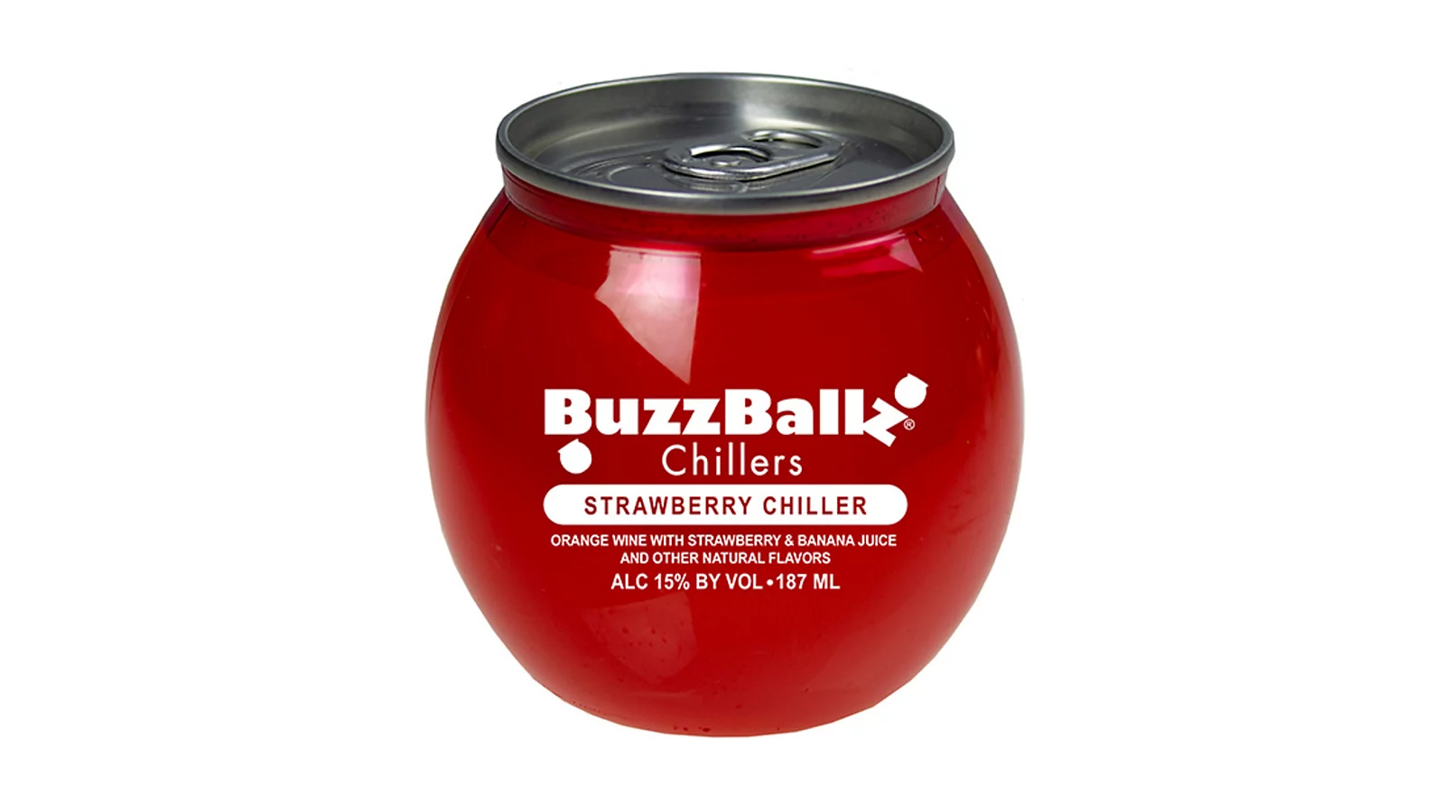 Order Buzz Balls Chillers Strawberry 187ml food online from Extramile store, San Bernardino on bringmethat.com