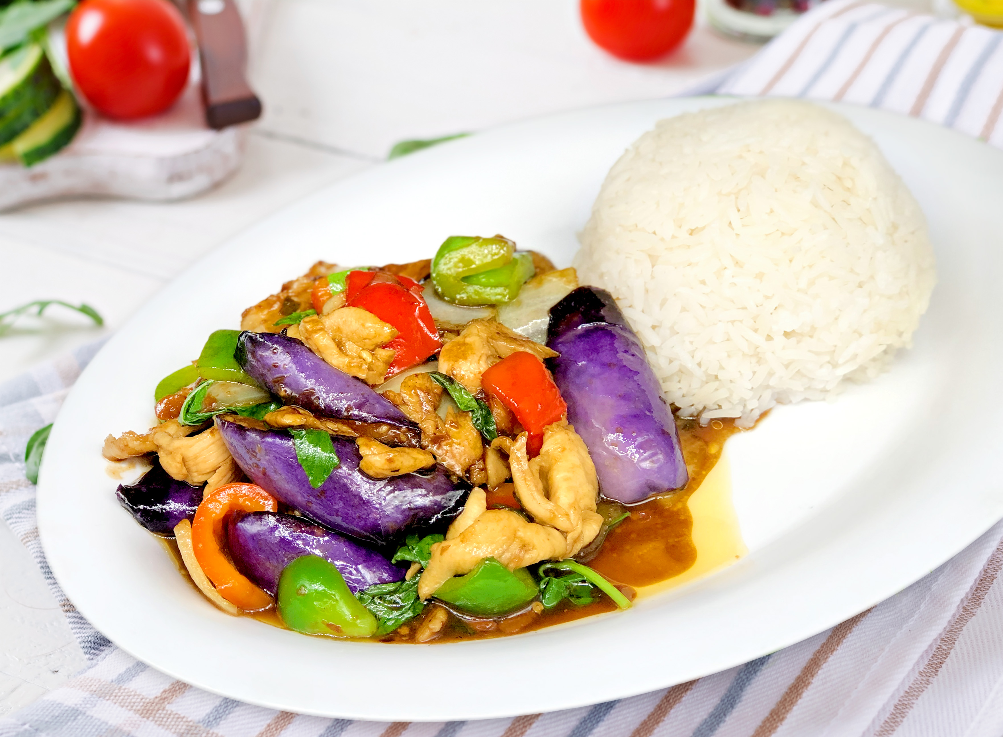 Order Spicy Eggplant food online from Ubon Thai Kitchen store, Torrance on bringmethat.com