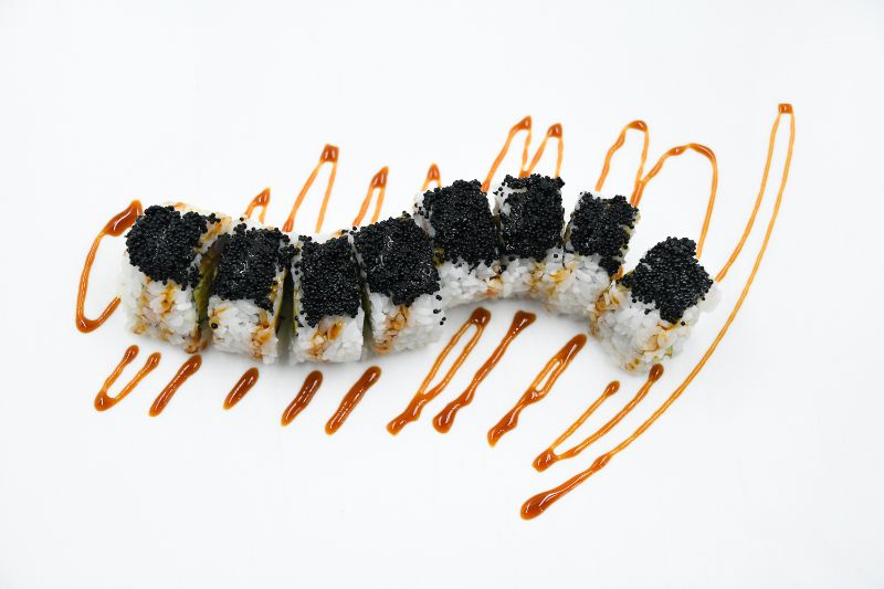 Order Yellow Dragon Roll food online from Sushi Freak Las Cruces store, Las Cruces on bringmethat.com